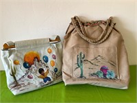 Hand Painted Southwest Style Bags signed Judy