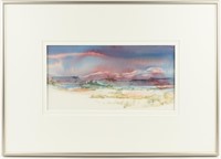 Contemporary Watercolor Desert Scene