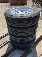 ST 145R12 Trailer Tires On Rims