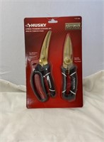 Husky 2 pc Titanium Scissor Set NIB