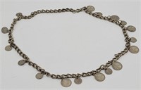 Heavy 33" Chain w/ Foreign Coins