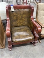 Padded Wood Rocking Chair 26"L x 34"W x 36"H