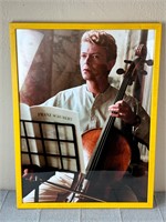 David Bowie Poster in Yellow Frame
