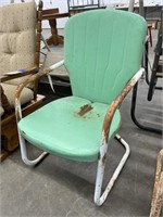 Metal Lawn Chair rusty 22"L x 24"W x 35"H