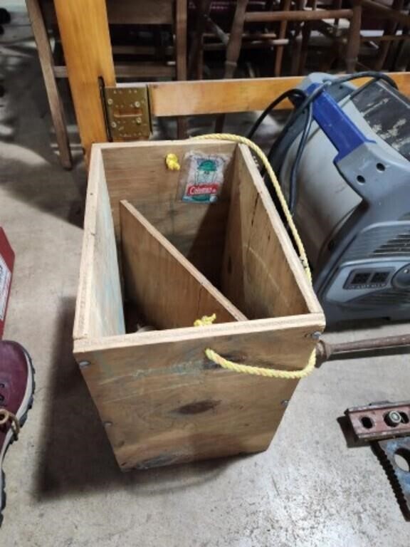 Wood tool box carry 12x8x15