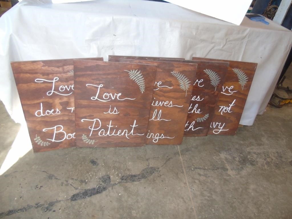 6 Wooden Signs for a wedding