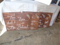 6 Wooden Signs for a wedding