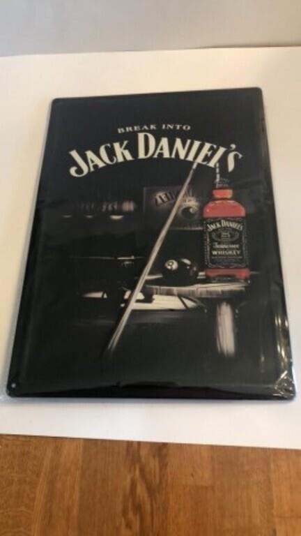 12 in x 17 in metal Jack Daniels sign