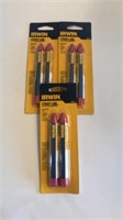 3 packs of 2 red marking crayons