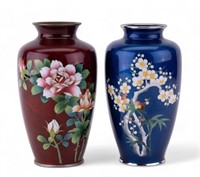Japanese Ando Cloisonne Style Vases