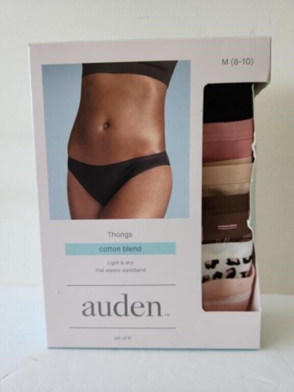 6 Auden Pairs of Underwear Thongs Size M (8-10)