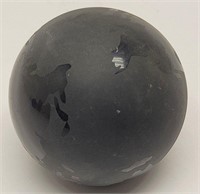 Black Glass Globe Frosted Ocean Paperweight