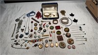 Antique Pins, Bracelets, Necklaces, & more