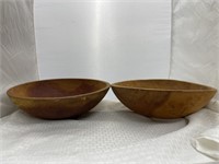 3 Wooden Bowls 13"Dia