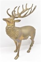 Mid Century Brass Elk Stag Figurine