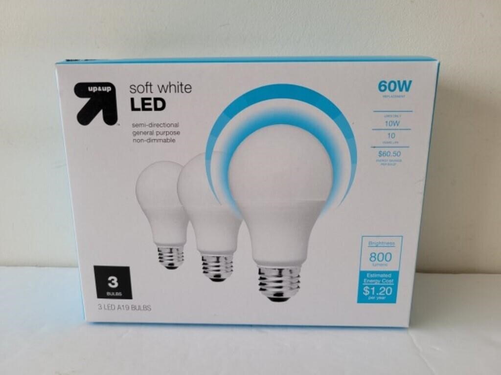 LED 60W Bulbs 3pk