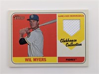 Wil Myers Baseball Trading Card with Game Worn Jer