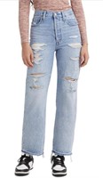LEVI'S WOMENS RIBCAGE STRAIGHT ANKLE JEANS - SIZE