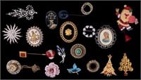 Vintage Brooches & Stick Pins (20)