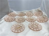 10 Colonial Pink Plates