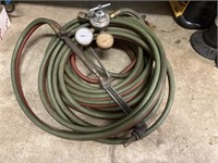 Acetylene Torch hoses with regulator gauge
