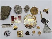 Watch Fob, Rocks, Military  Pins 7 More