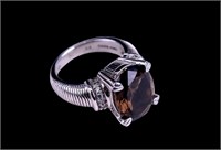 Judith Ripka Sterling Silver Semi-Precious Ring