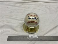 Autographed Baseball Don Mattingly