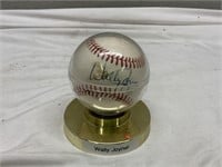 Autographed Baseball Wally Joyner