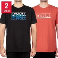 2-Pk O’Neill Men’s XXL Crewneck T-shirt, Black and