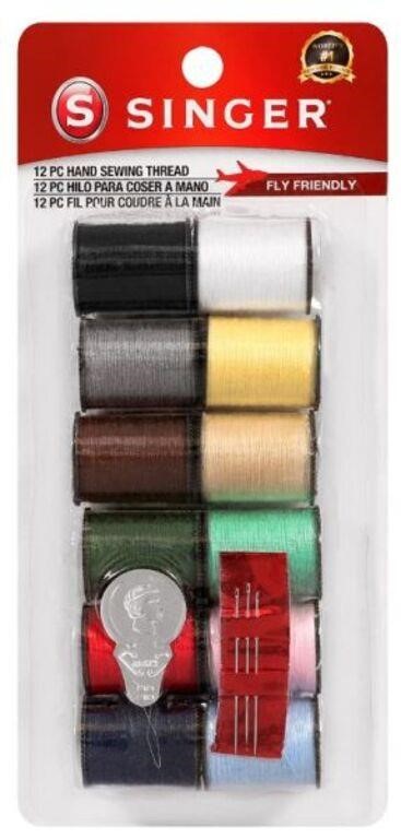 (3) Singer Polyester Hand Sewing Thread Assorted