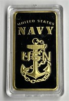 One Ounce Fine Silver Navy Bar