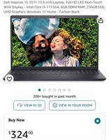 Dell Laptop (Open Box, Powers On)
