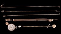 Antique Elgin Pocket Watch & Watch Chains