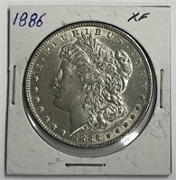 1886 Morgan Silver Dollar XF