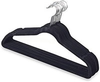 Petite Size Black Velvet Suit Hangers - 20 Pack