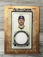 Mookie Betts 2020 Topps Allen & Ginter Relic Card
