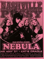 Nashville Pussy signed concert flyer