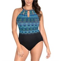 $38 - Miradonna Women's 12 Swimwear One Piece Halt
