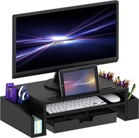 Adjustable Desk Monitor Stand, Black