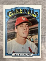 2nd Year Card 1972 Topps HOF Ted Simmons