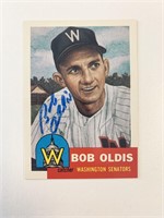 Bob Oldis signed baseball card