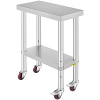 Steel Table 24x12x32in With Casters