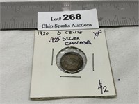 1920 Silver 5 Cents Canada .925 Silver rare