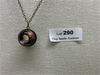 Galaxy Orbit Space Sphere Pendant & Necklace