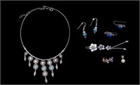 Sterling Silver Necklace, Earrings, Pendants