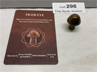 Tiger Eye Healing Gemstone Mushrooms w/ Card