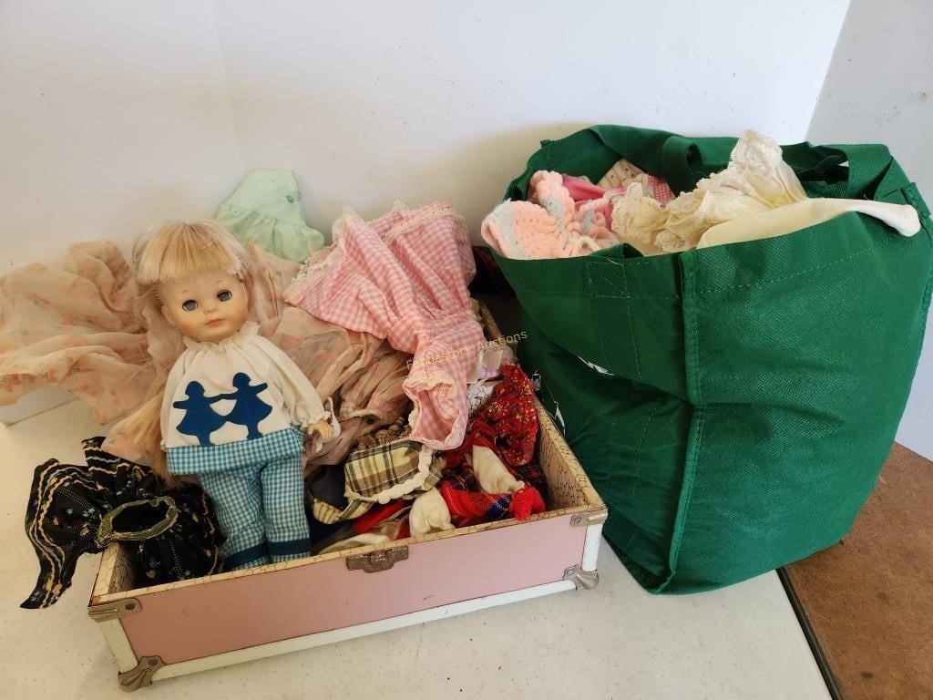 Doll and Doll Clothes Lot