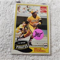 1981 Topps Coca Cola Willie Stargell