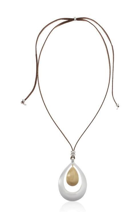 LUCKY BRAND TWO-TONE PENDANT NECKLACE, ONE SIZE,